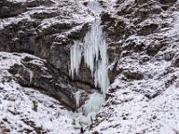 Klausgraben - Eiszapfenwand im mittleren Grabenteil